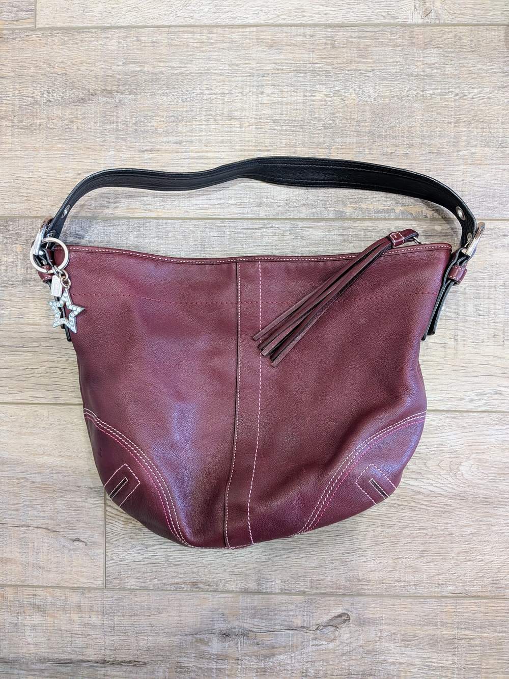 Vintage Coach Leather Burgundy Soho Shoulder Bag